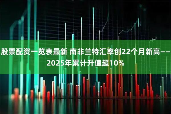 股票配资一览表最新 南非兰特汇率创22个月新高——2025年累计升值超10%